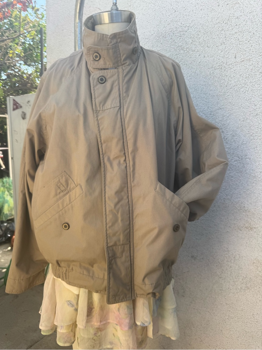 London Fog Tan Windbreaker Jacket